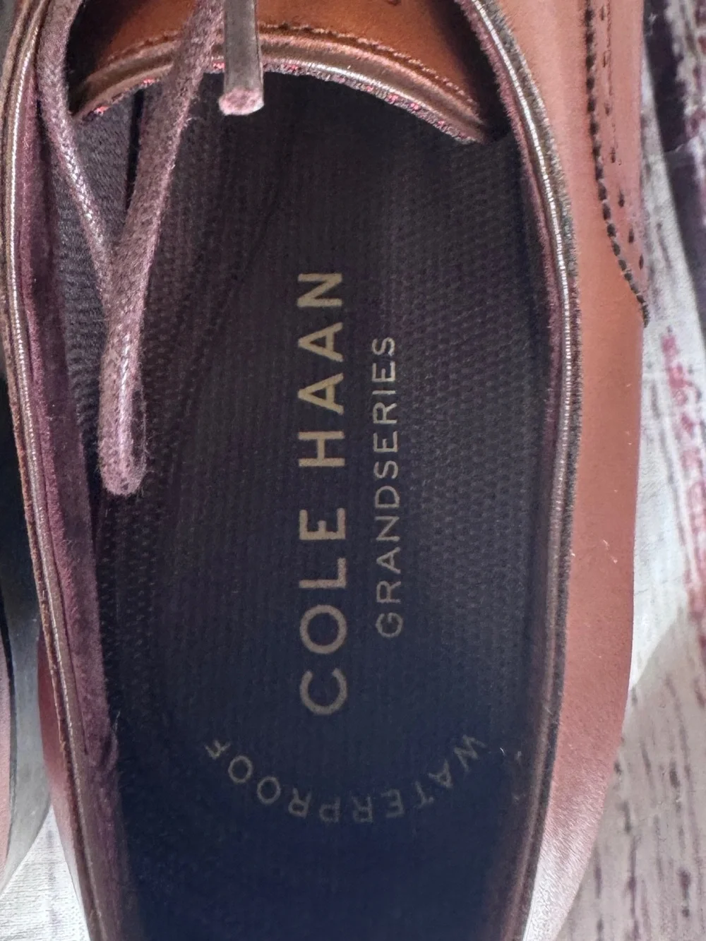 Cole Haan Grand 360 Brown Leather Cap Toe Oxfords 9.5M Waterproof